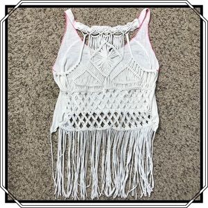 Roxy Fringe Crop Top Size M